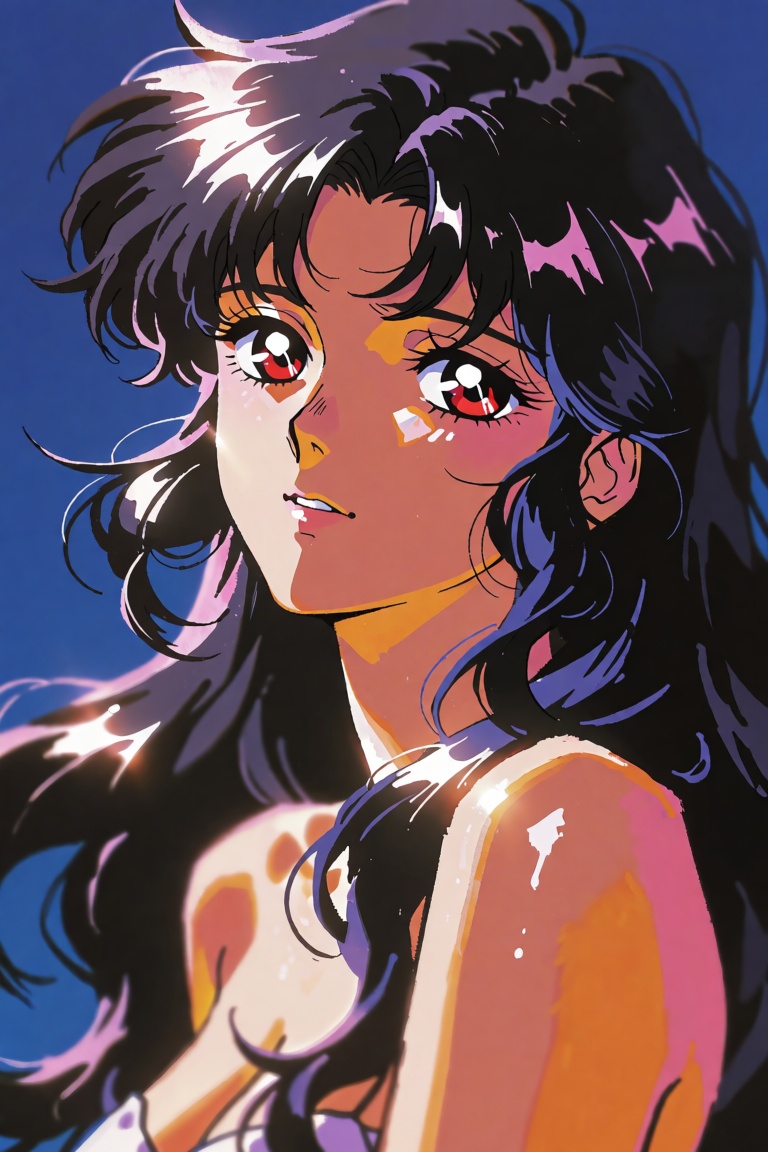 ((Emphasize a blend of anime aesthetics with painterly digital rendering techniques)),  the use of light and shadow create...
