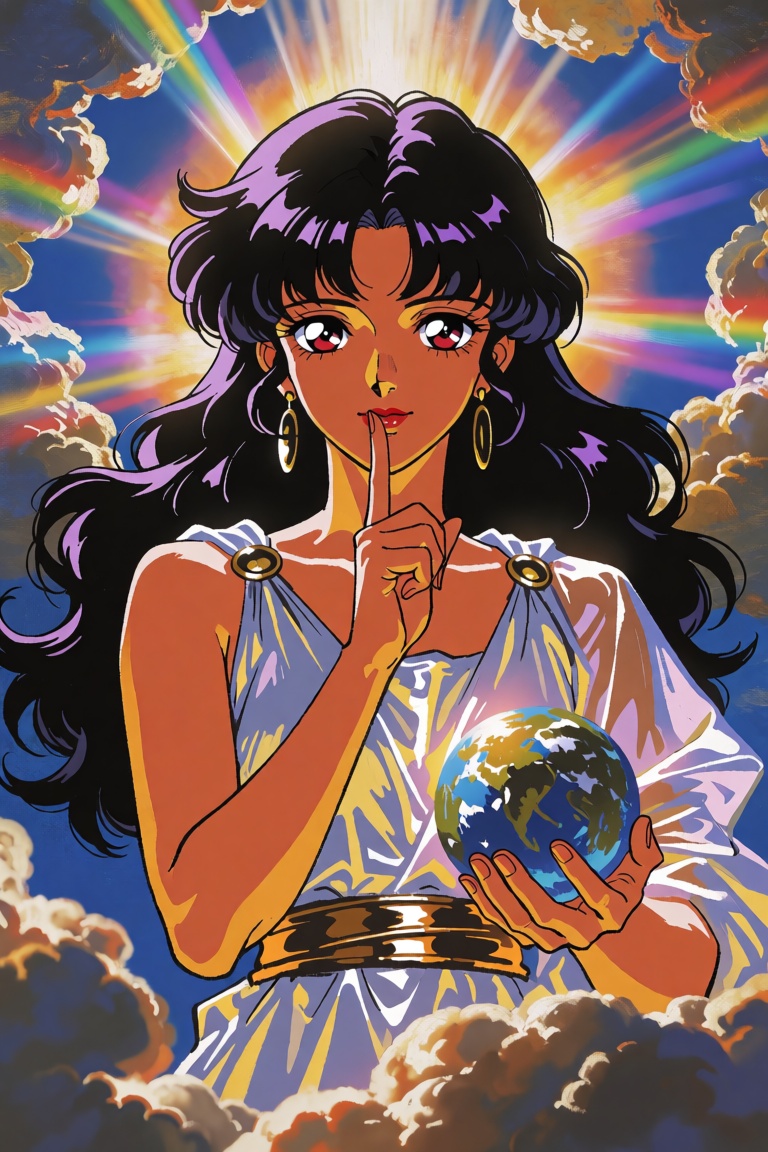 retro,  ((Emphasize a blend of anime aesthetics with painterly digital rendering techniques)),  the use of light and shado...