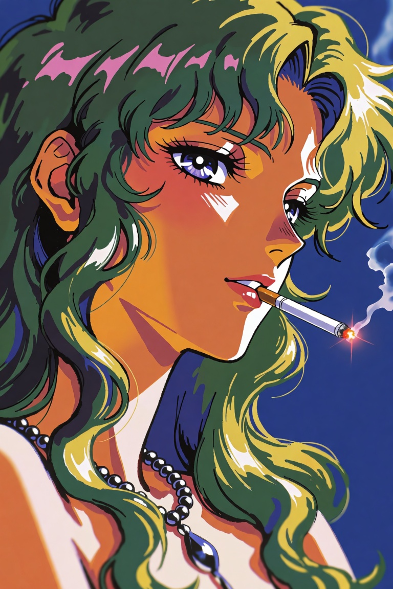 retro,  90s retro OVA anime illustration style,  late 1980s Japanese anime aesthetic on Tensor.Art
