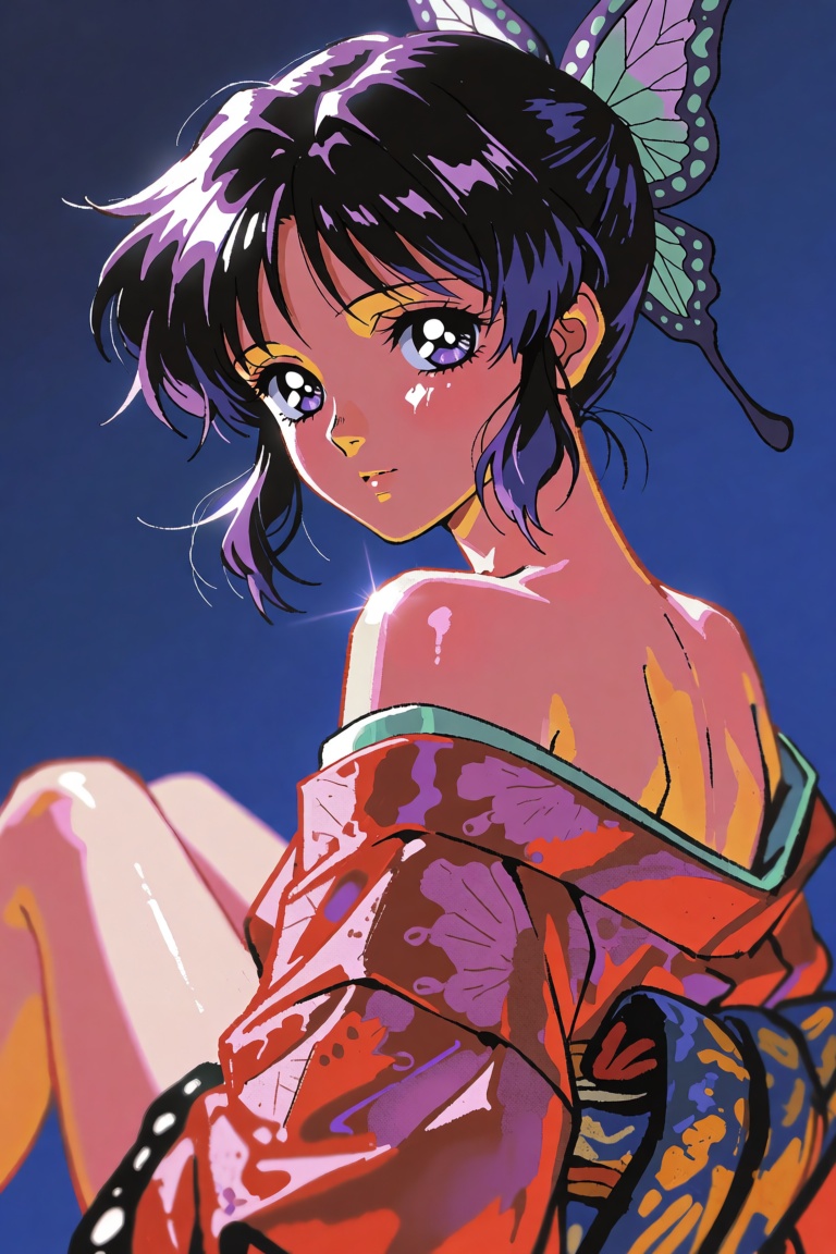 retro,  ( ((Emphasize a blend of anime aesthetics with painterly digital rendering techniques)),  the use of light and sha...