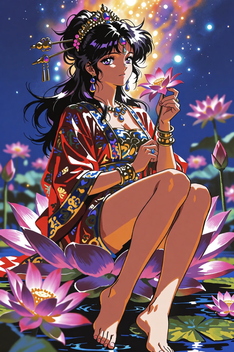 ((Emphasize a blend of anime aesthetics with painterly digital rendering techniques)),  the use of light and shadow create...