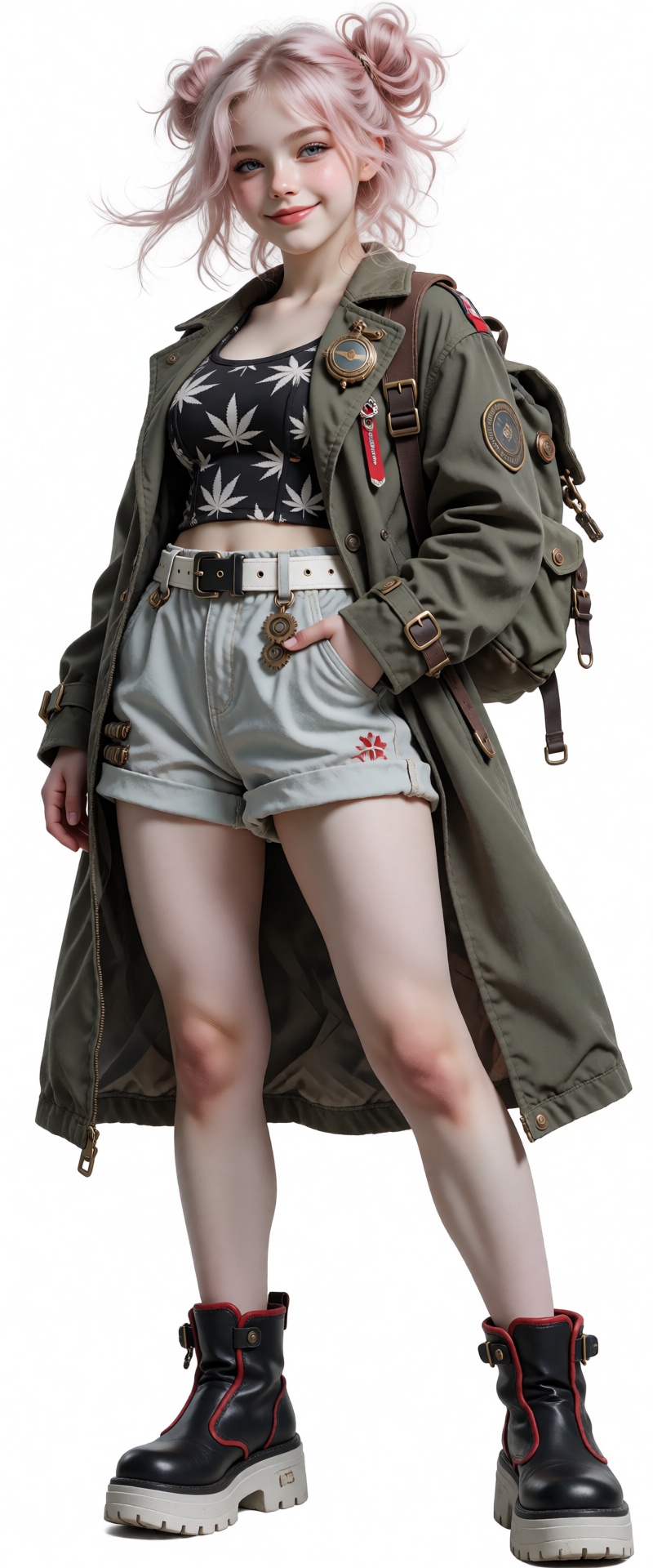 functional fashion,  industrial chic,  grounded steampunk streetwear on Tensor.Art