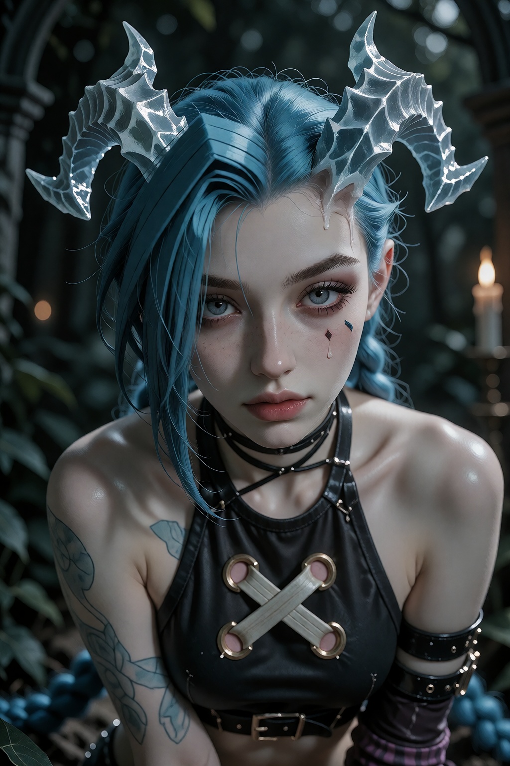 Jinx has ice horns on Tensor.Art