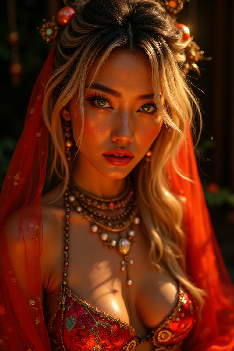 dangerous_box,  An ultra-realistic cinematic editorial portrait of a stunning woman with ethereal beauty,  captured on a h...