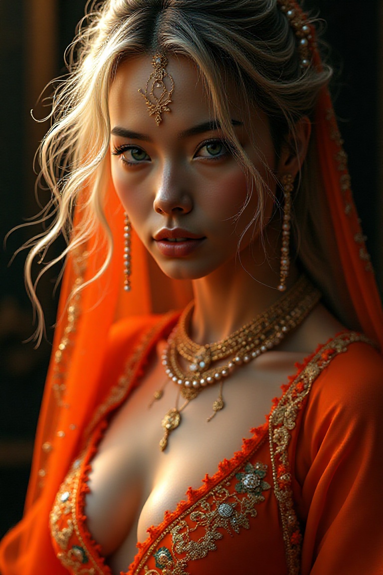 White_Horse,  An ultra-realistic cinematic editorial portrait of a stunning woman with ethereal beauty,  captured on a hig...