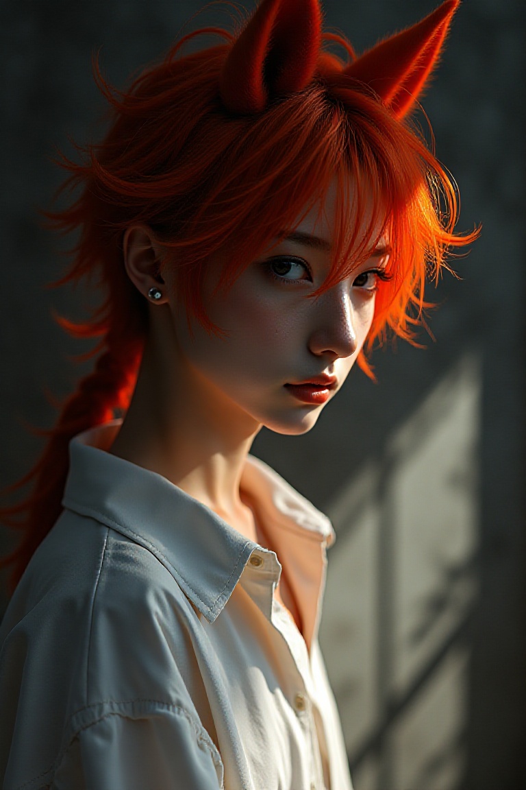 White_Horse,  A breathtaking,  ultra-realistic medium portrait of a handsome bishounen with striking sharp on Tensor.Art