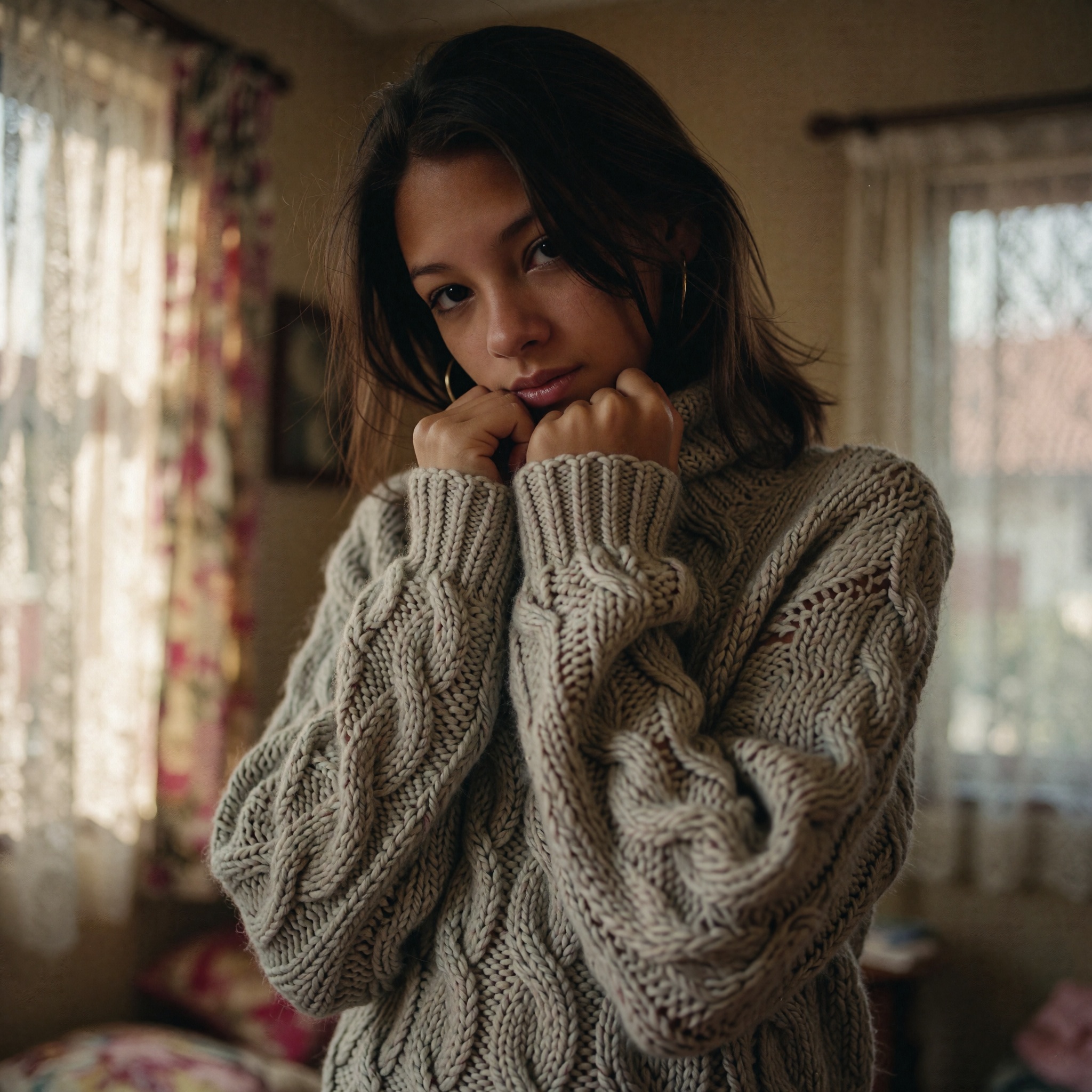 A slightly melancholic 1970s Singaporean aesthetic is captured here,  presenting a young woman,  roughly twenty years of a...
