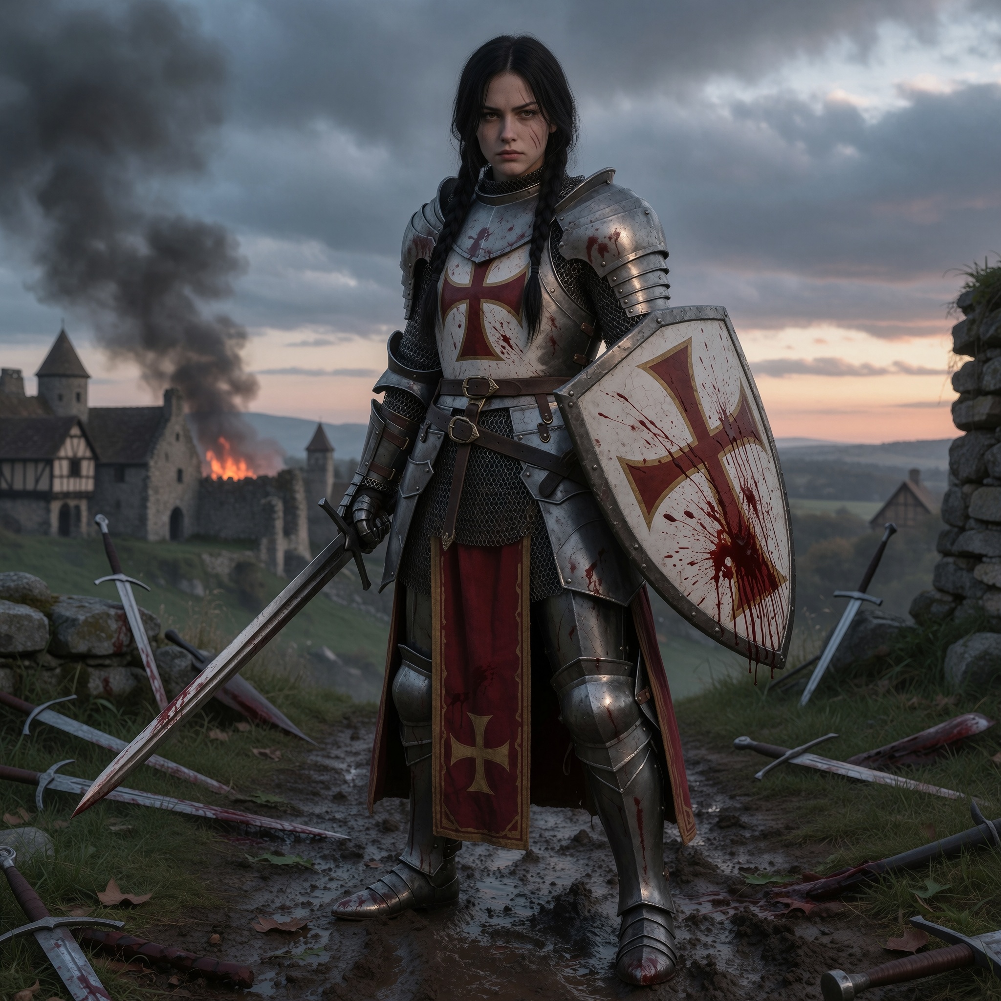 Photorealistic. realism. raw. (standing,  combat ready pose,  stern expression on Tensor.Art