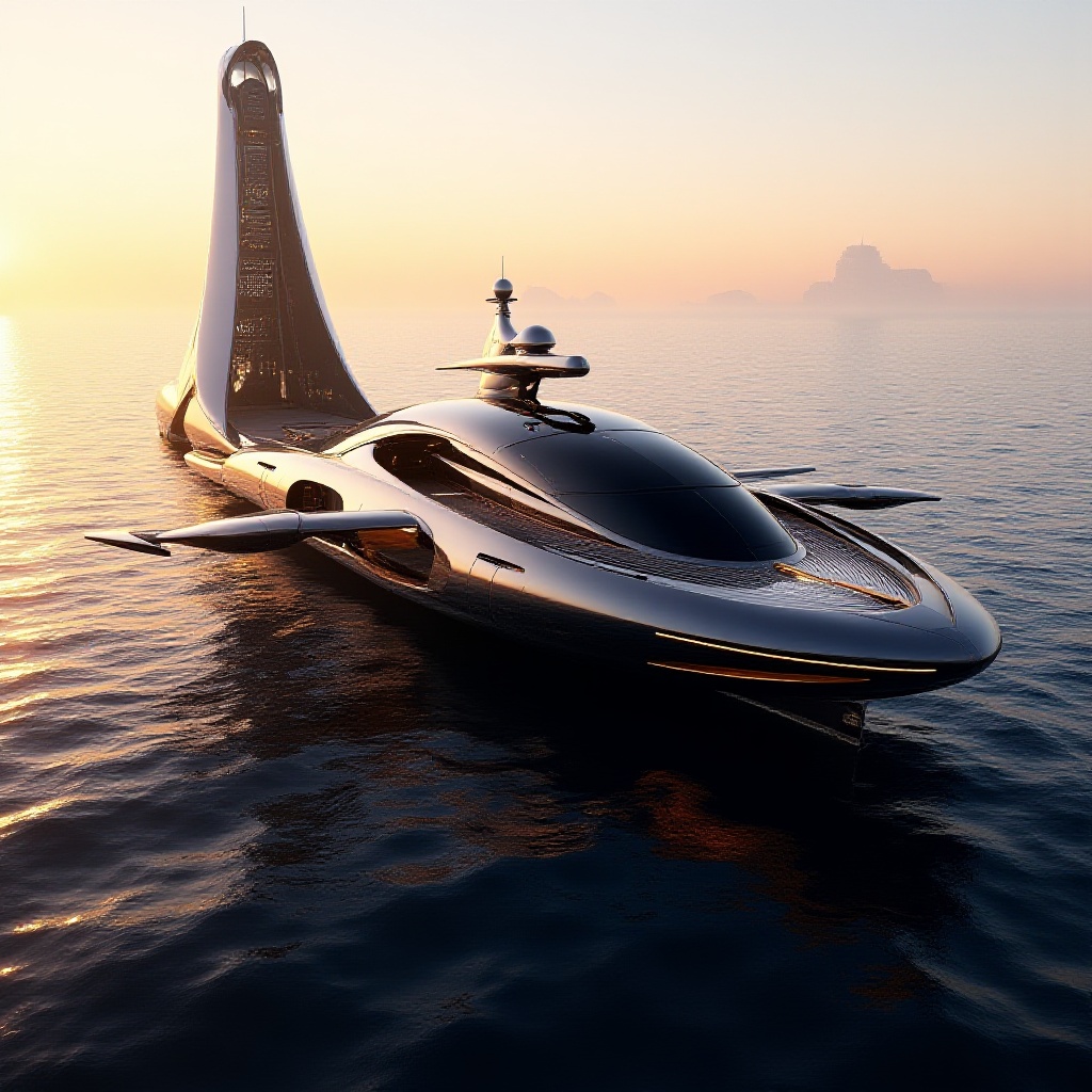 starcity_alpha,  ultra-luxurious private aero-yacht docked at a VIP helipad on a towering spire,  elegant organic curves o...