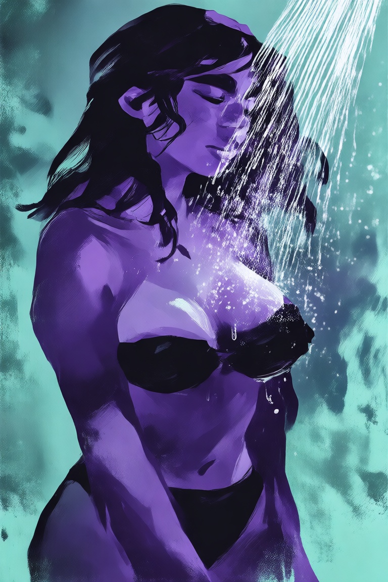 women showering together on Tensor.Art