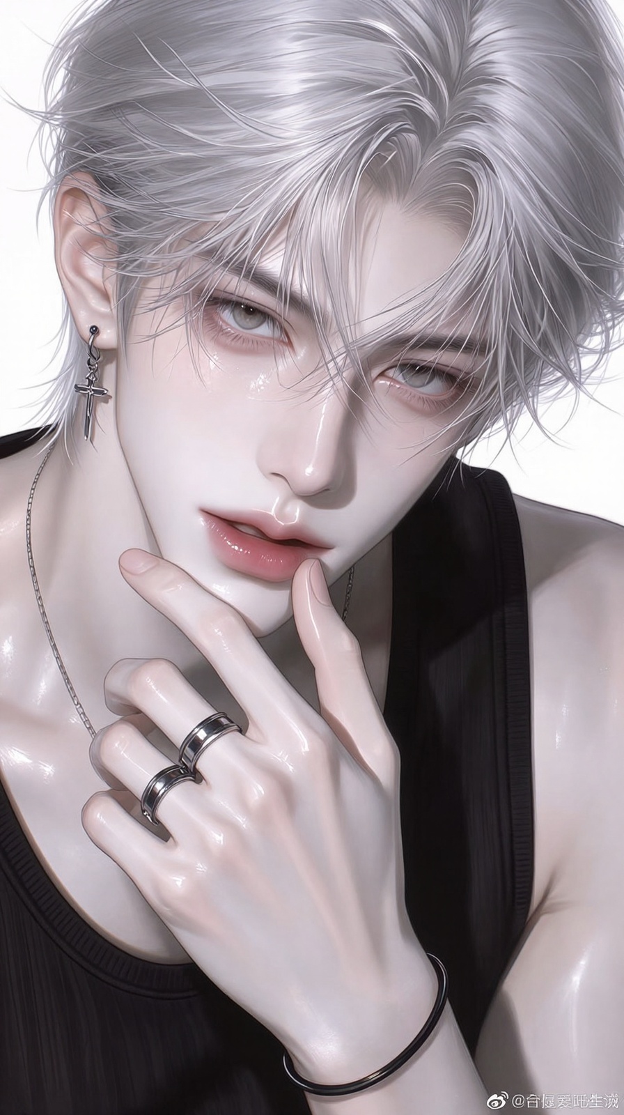 (Highly refined art style) 1male,  solo,  delicate brushwork. A digitally rendered on Tensor.Art