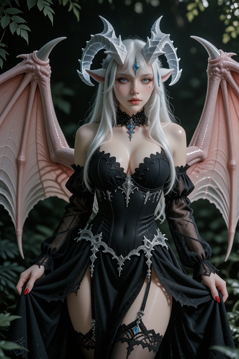 Vespera wearing gothic dress on Tensor.Art