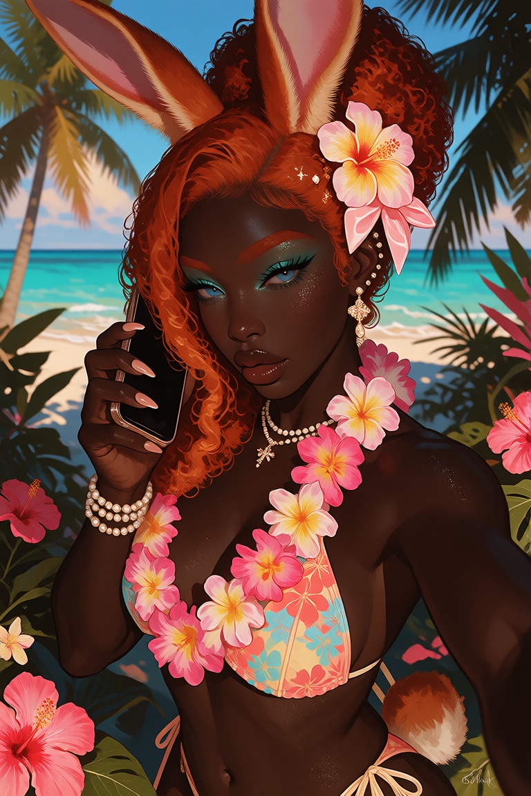 1girl,  *****,  very dark skin on Tensor.Art