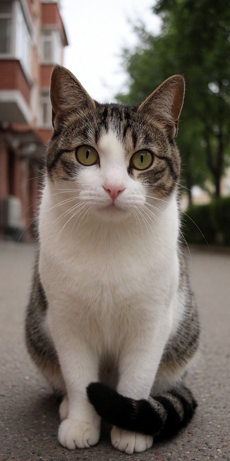 outdoor,  front view,  fat cat on Tensor.Art