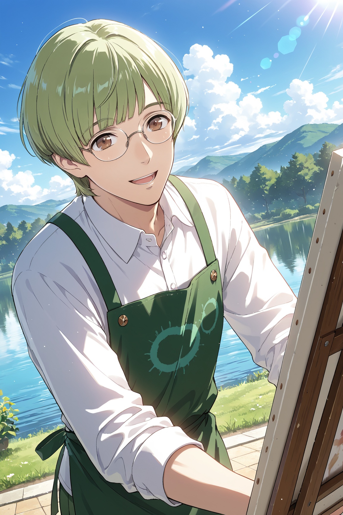 1boy,  Ignatz_FE3H,  green hair on Tensor.Art