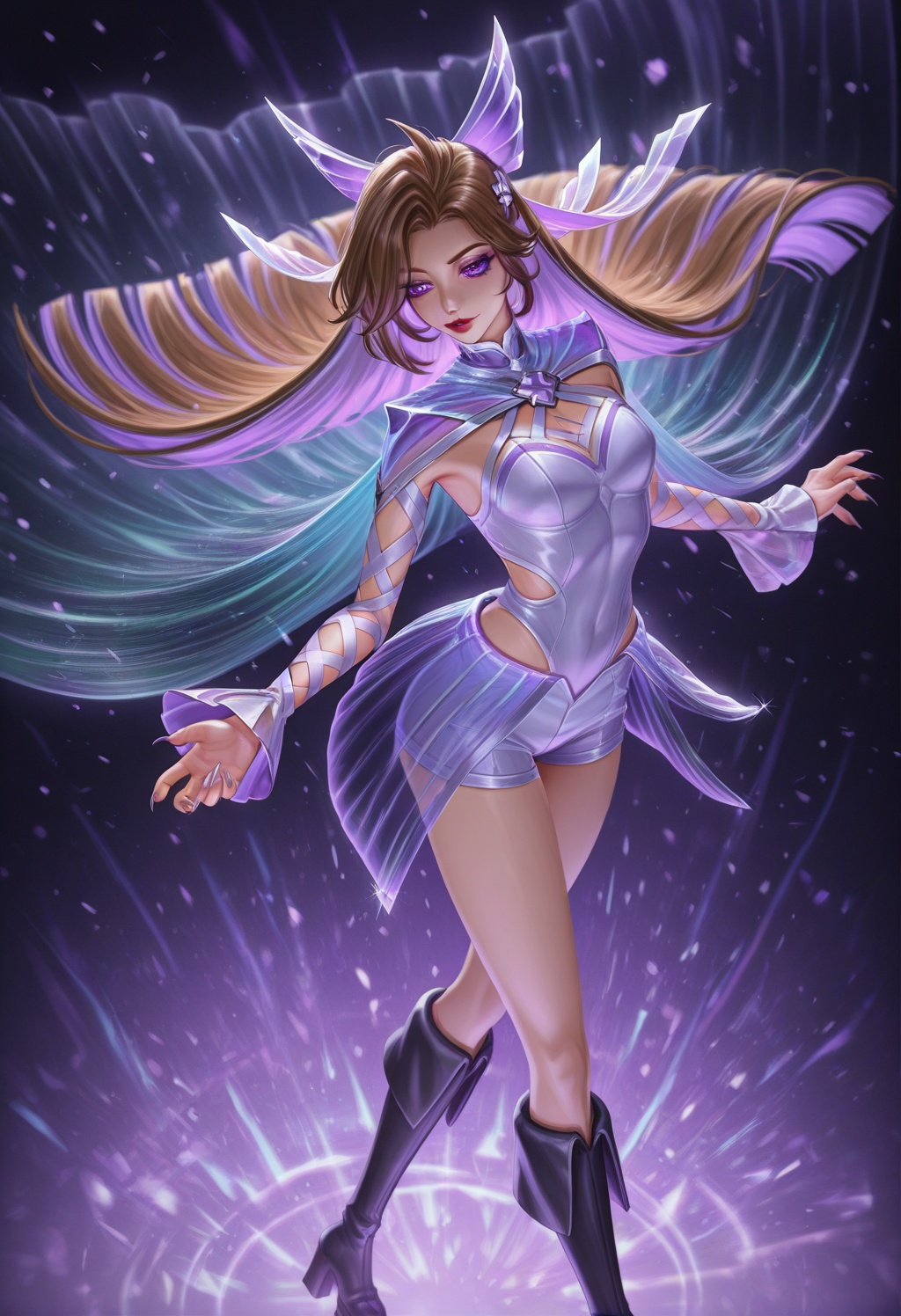 seraphinehs,  1girl,  two-tone hair on Tensor.Art