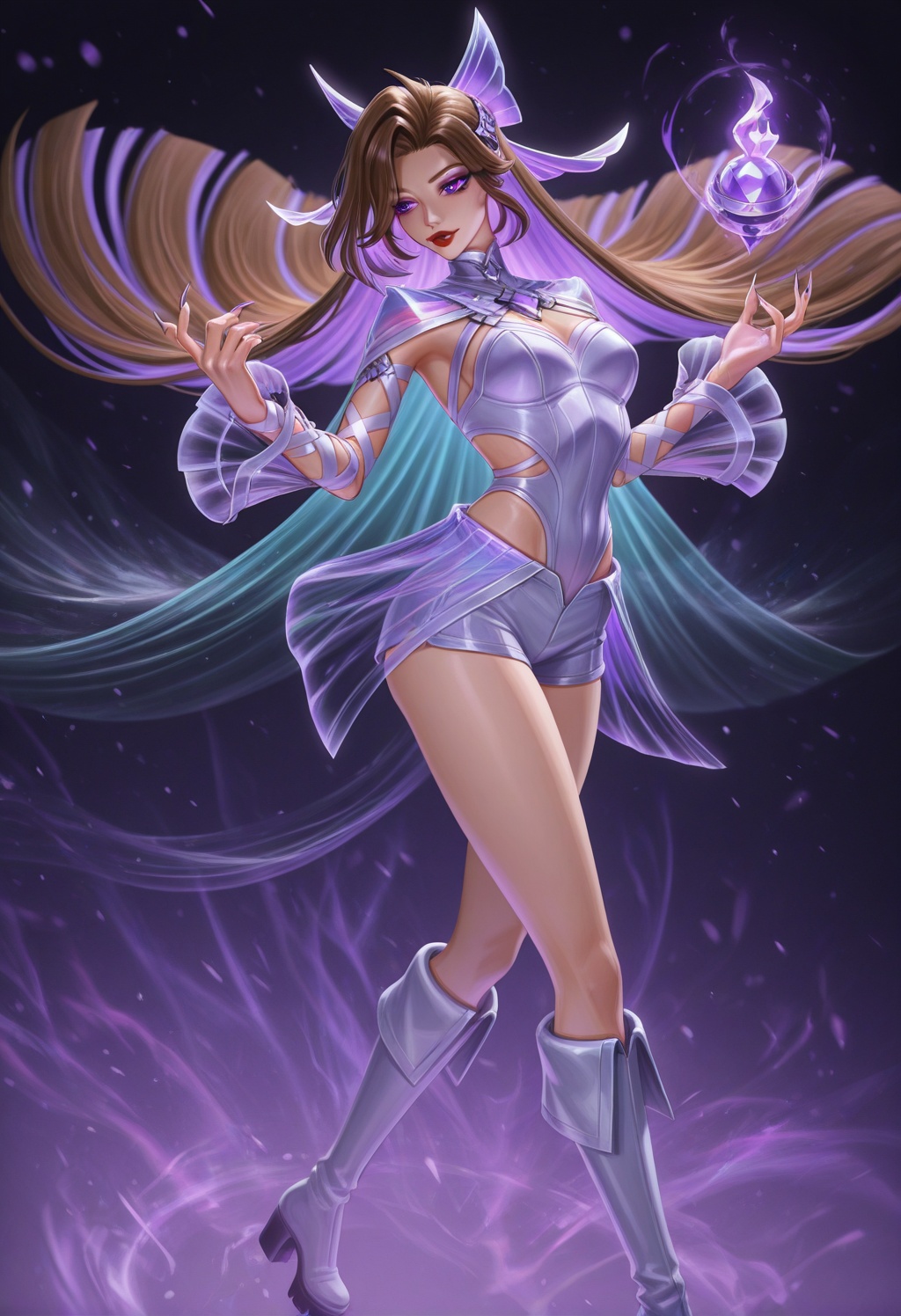 seraphinehs,  1girl,  two-tone hair on Tensor.Art