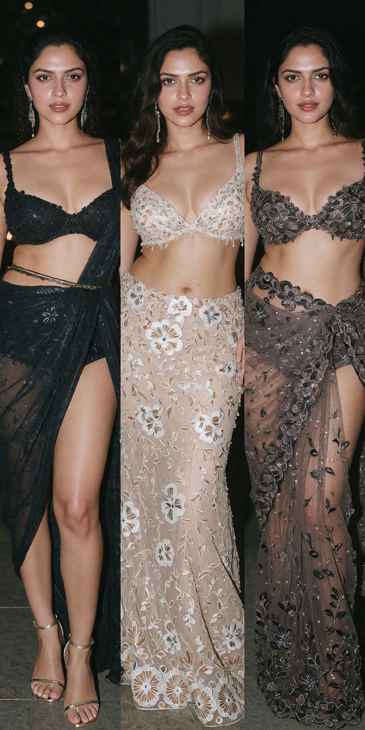 3 different woman in 3 different styles outfit,  navel,  cleavage on Tensor.Art