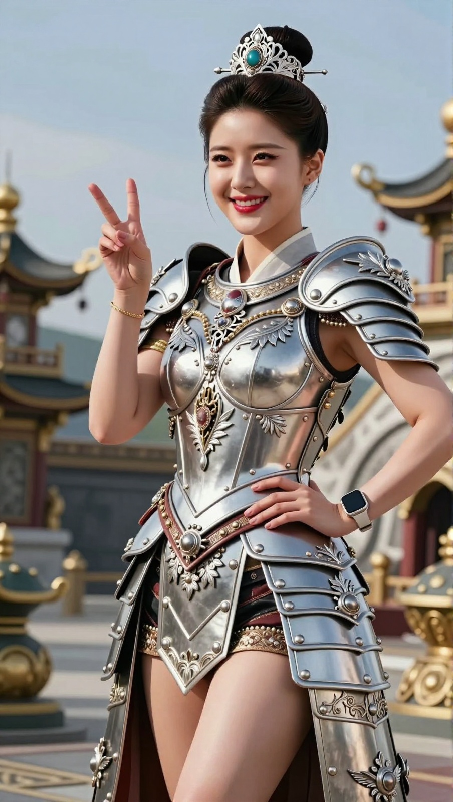 Korean Woman Image Real Photo: 2.0,  Height 185cm,  Hourglass figure with round and voluptuous I-cup breasts on Tensor.Art