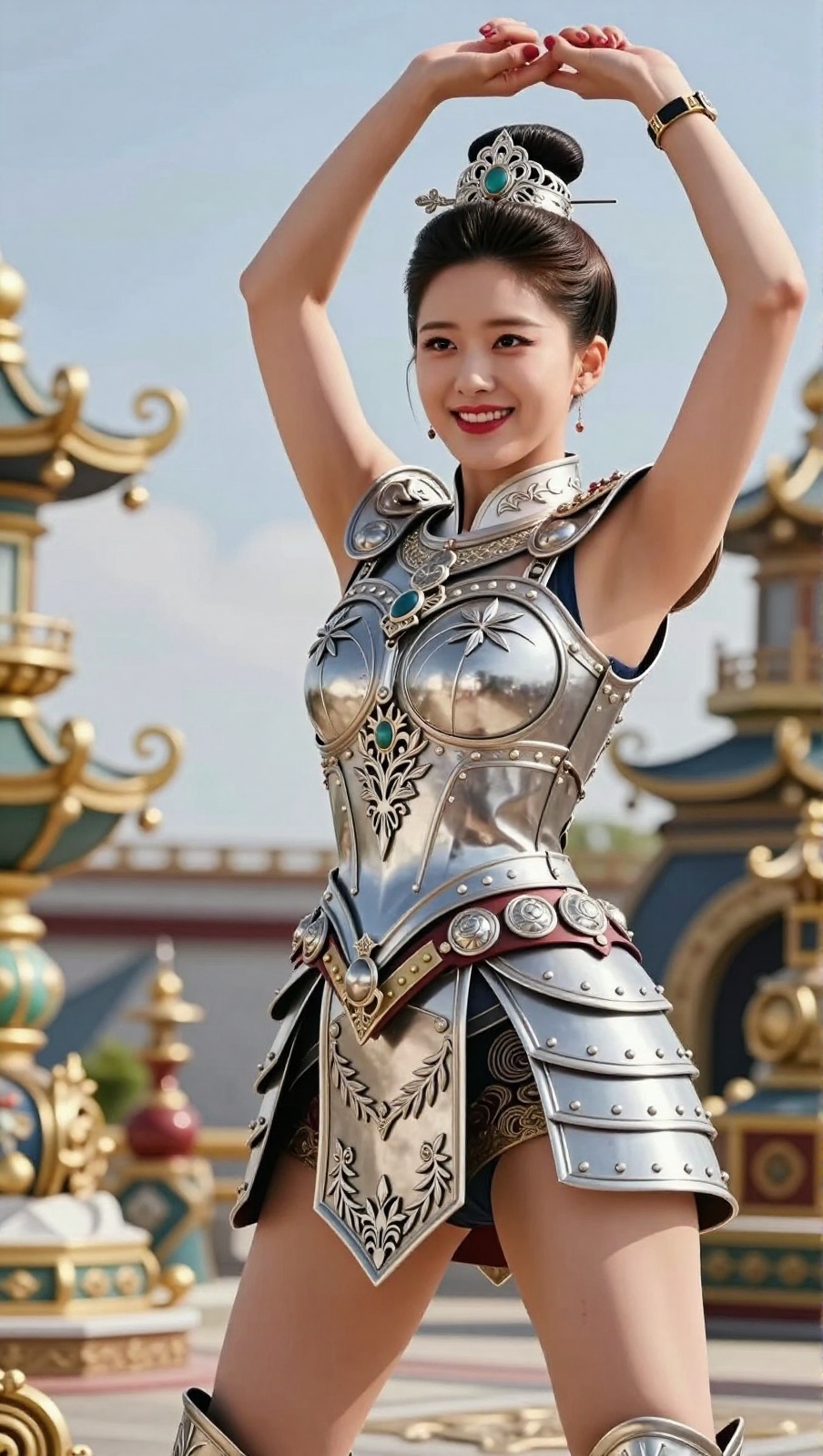 Korean Woman Image Real Photo: 2.0,  Height 185cm,  Hourglass figure with round and voluptuous I-cup breasts on Tensor.Art
