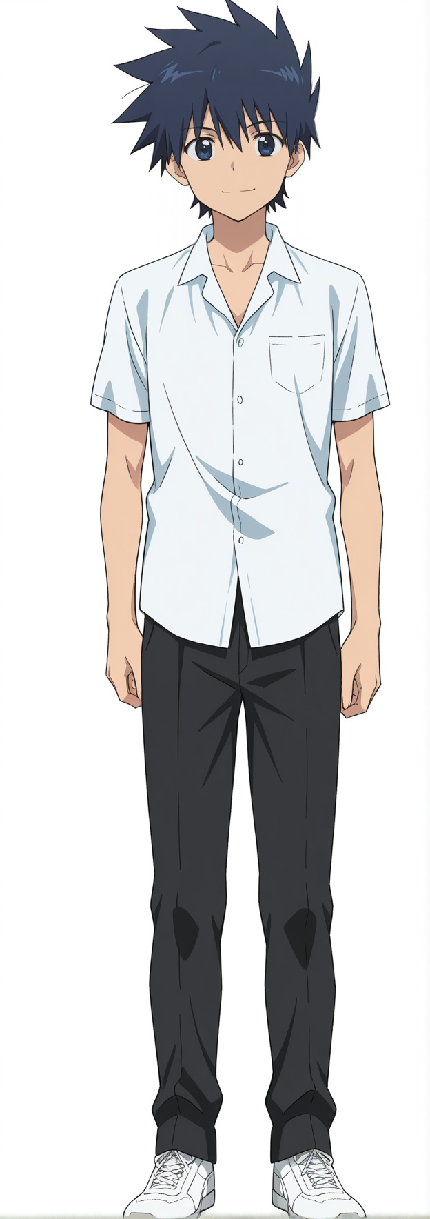 keita_suminoe,  spiked hair,  dark blue hair on Tensor.Art