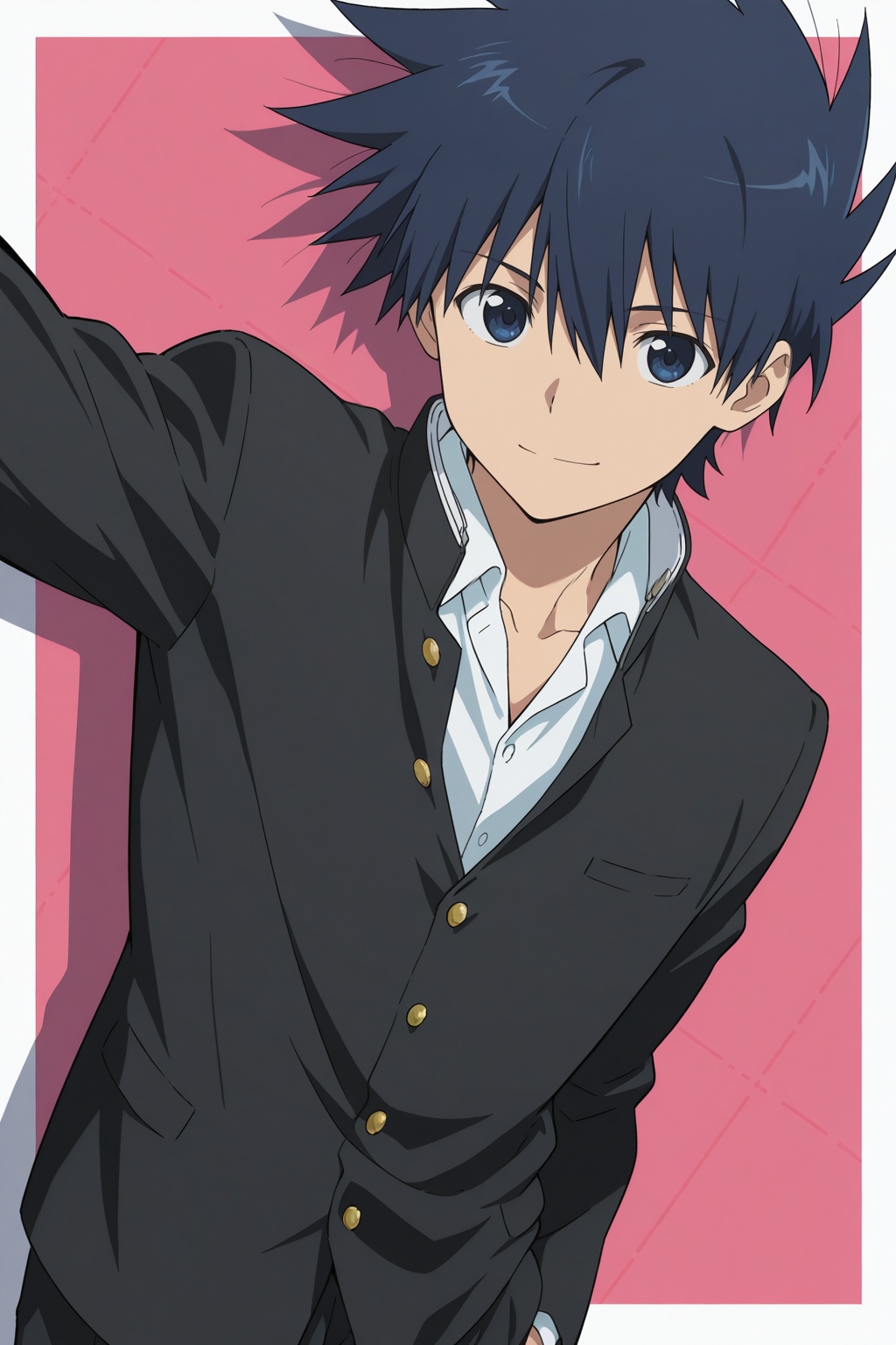 keita_suminoe,  spiked hair,  dark blue hair on Tensor.Art
