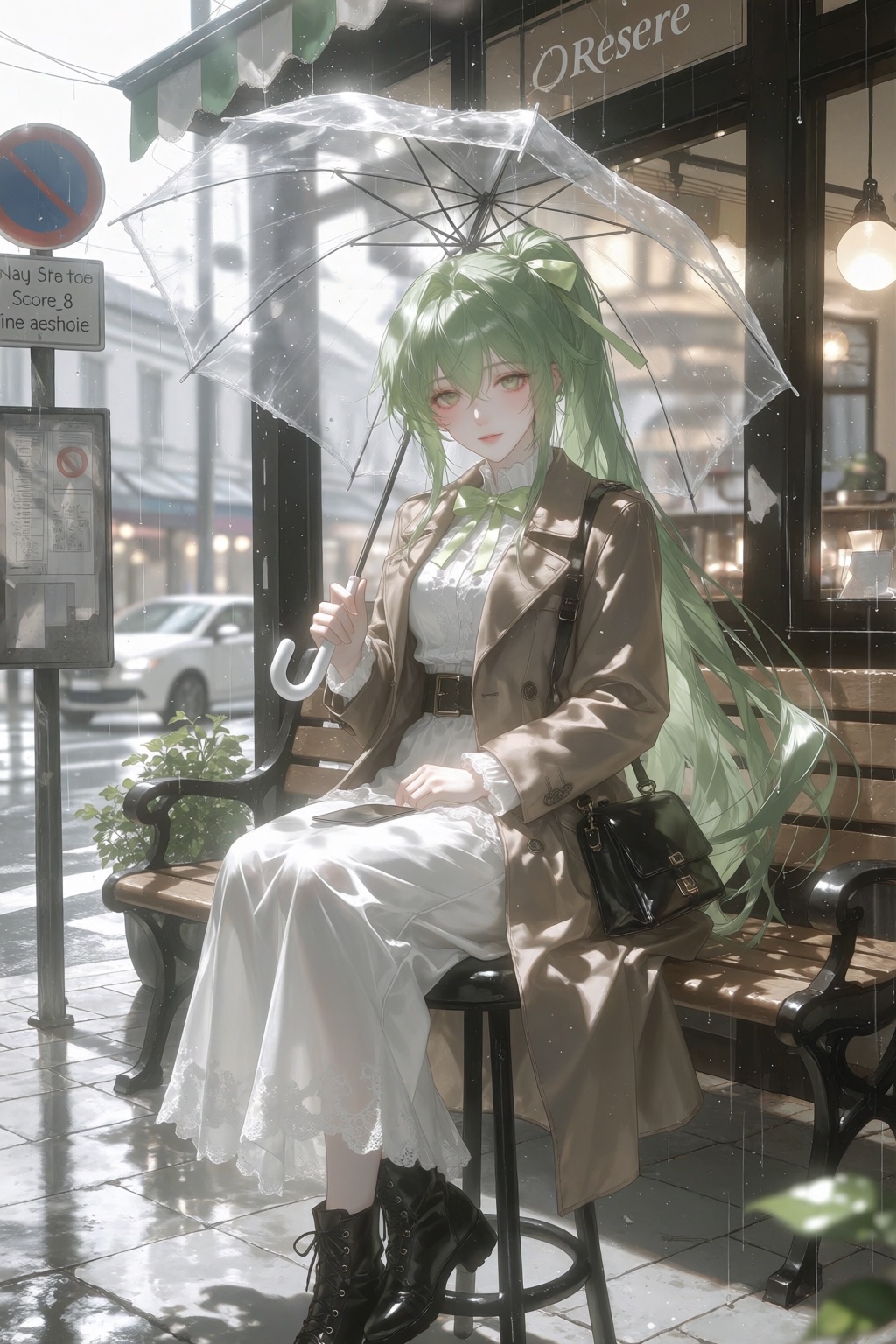 1girl,  umbrella,  rain by 月大魔王|The Moonly Demon King on Tensor.Art
