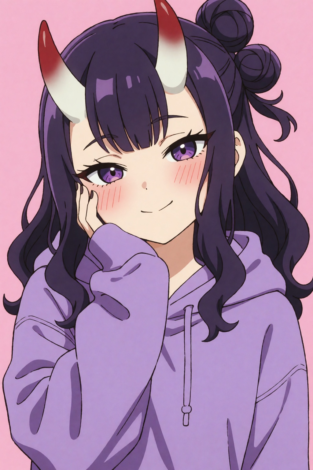 DBShonen. 1girl,  demon girl,  purple hair on Tensor.Art