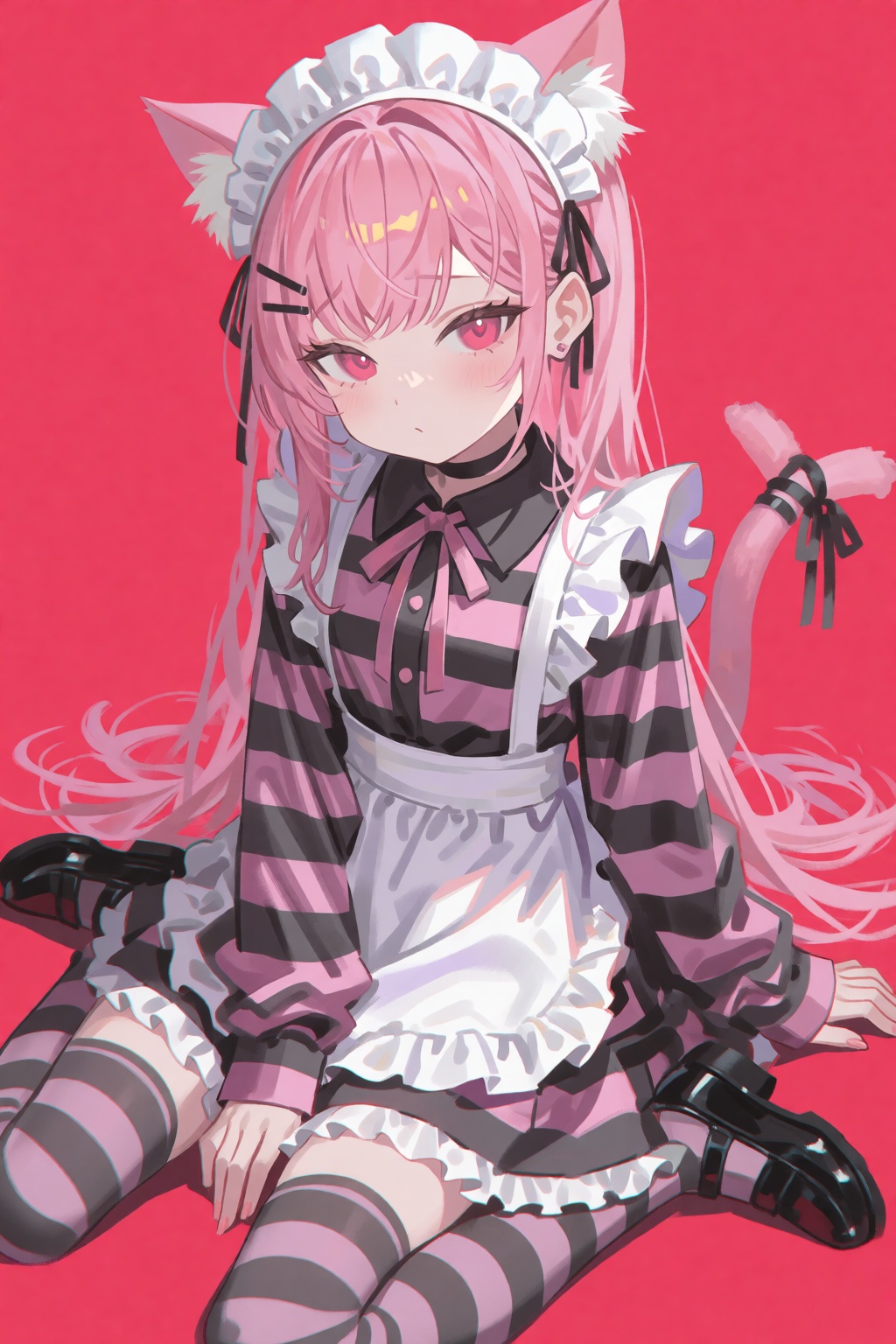 1girl,  solo,  pink hair on Tensor.Art