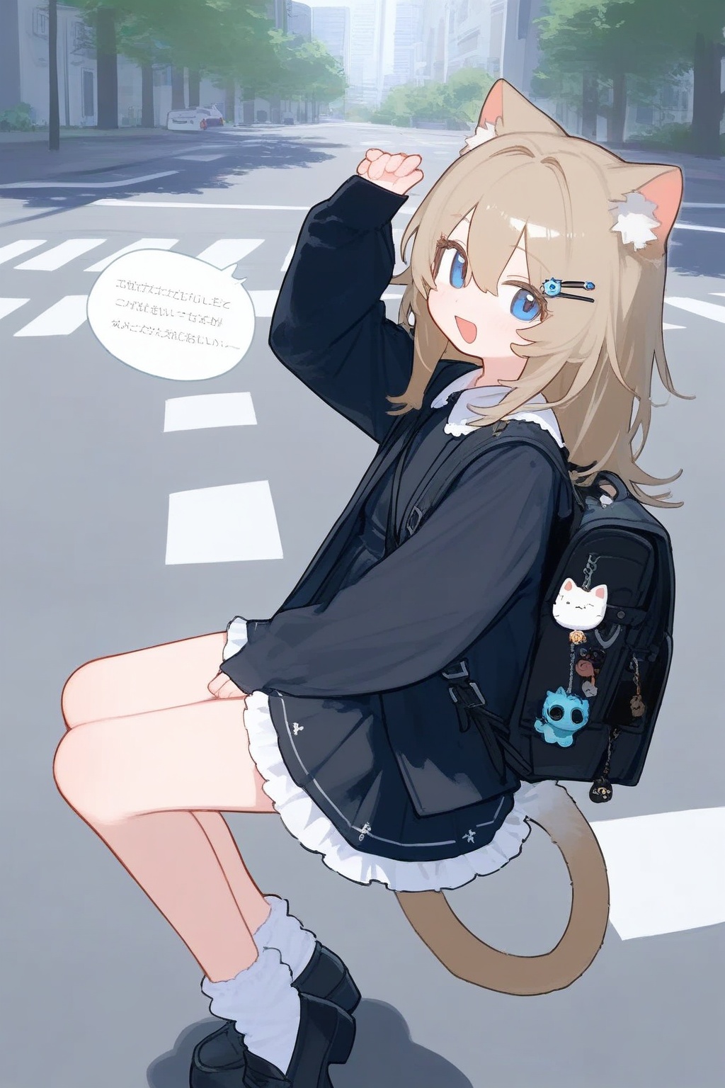 1girl,  :d,  animal ear fluff on Tensor.Art