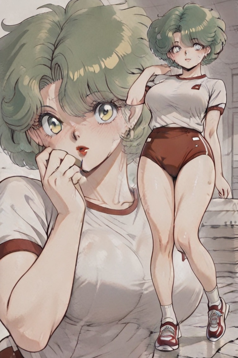 SHIMERU FUBATA、FUBATA-chan,  beautiful eyes,  green web-like hair on Tensor.Art