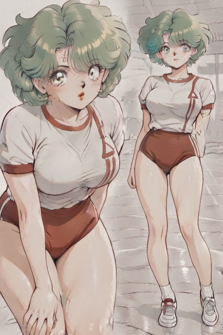 SHIMERU FUBATA、FUBATA-chan,  beautiful eyes,  green web-like hair on Tensor.Art