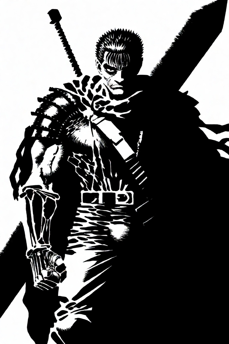 sccomix,  High-contrast black-and-white ink illustration ,  extreme chiaroscuro on Tensor.Art