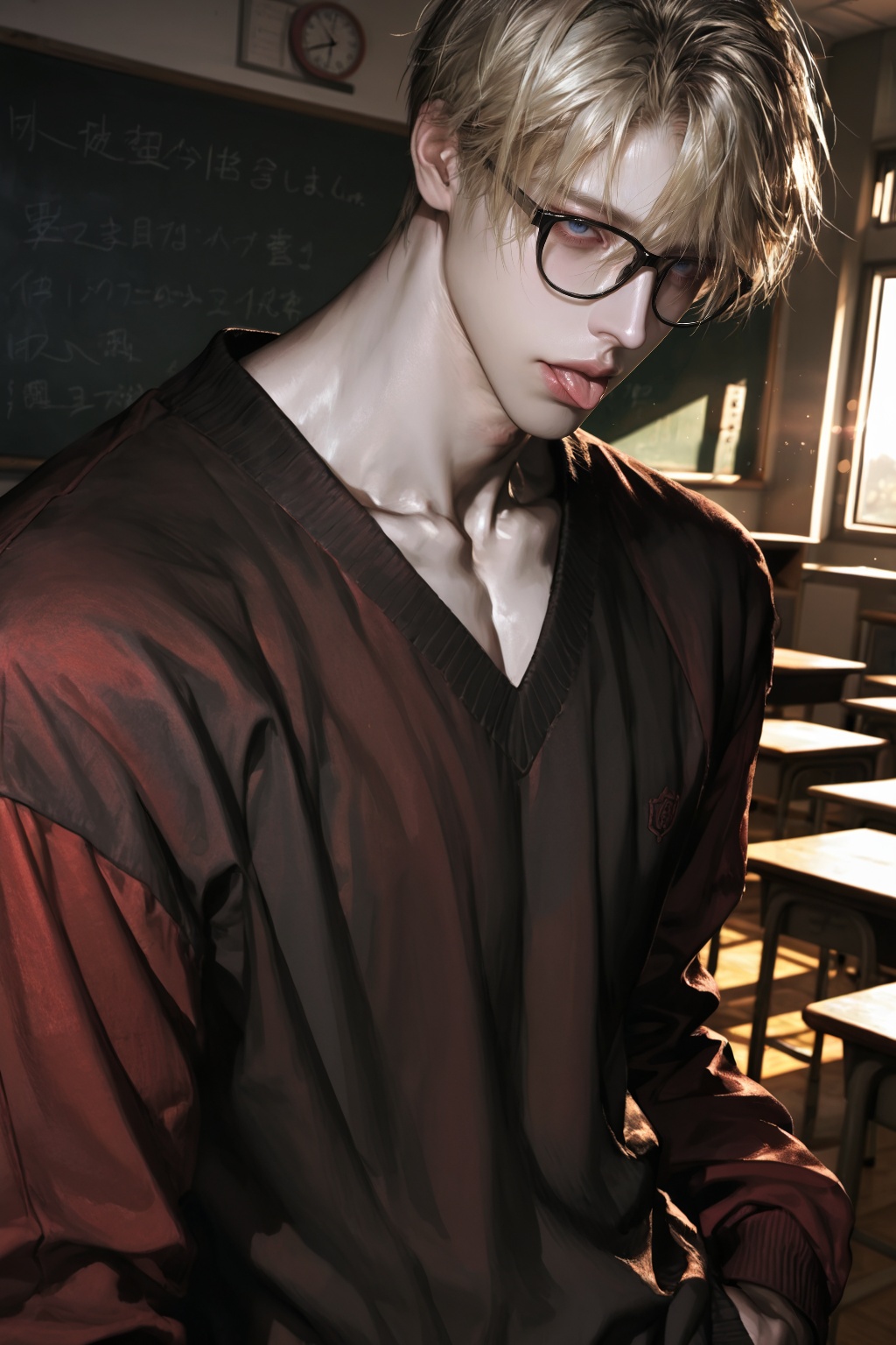 1 boy,  solo,  (blue eyes) on Tensor.Art