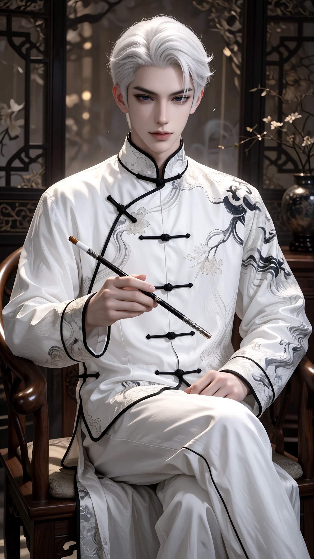CHARACTER: 1boy,  solo,  25-year-old Chinese man Chinese masculine facial features on Tensor.Art