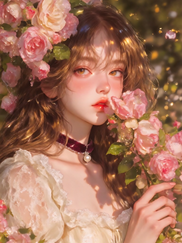 Qwen‑image 油画感森系甜丧少女头像 by BP-miaomiao on Tensor.Art