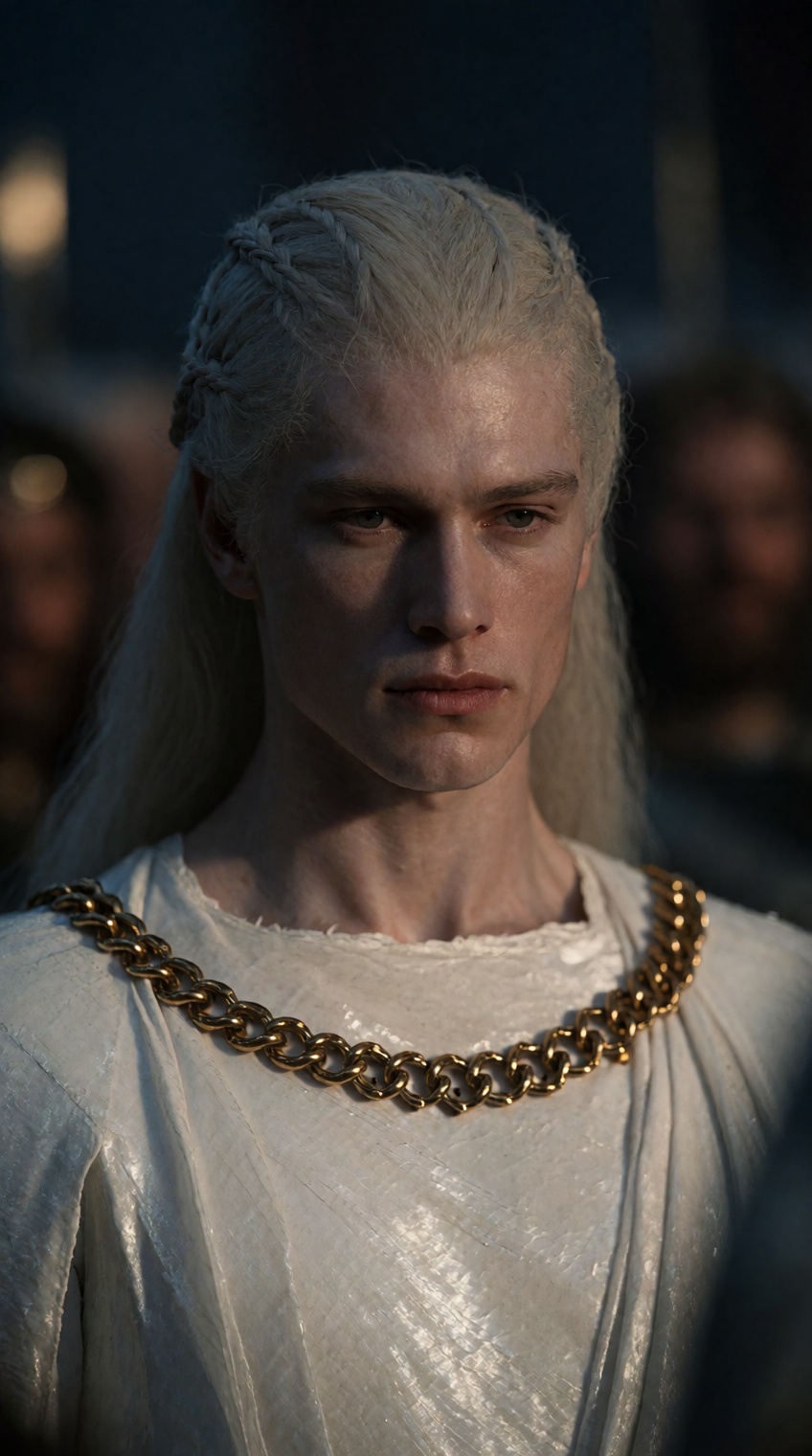 long,  pale blonde hair,  intricate braids on Tensor.Art
