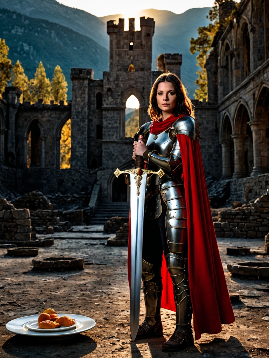 tot_style,  dark fantasy warrior woman,  pale skin on Tensor.Art