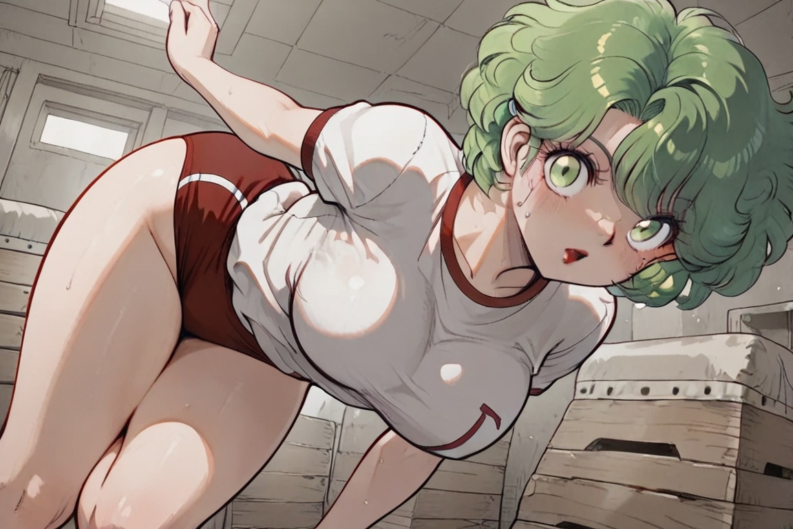 SHIMERU FUBATA、FUBATA-chan,  beautiful eyes,  green web-like hair on Tensor.Art