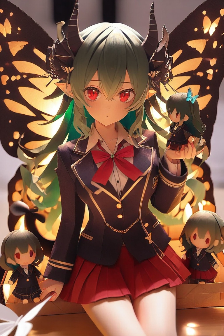 Cardboard art,  paper crafts,  Blazer uniform on Tensor.Art