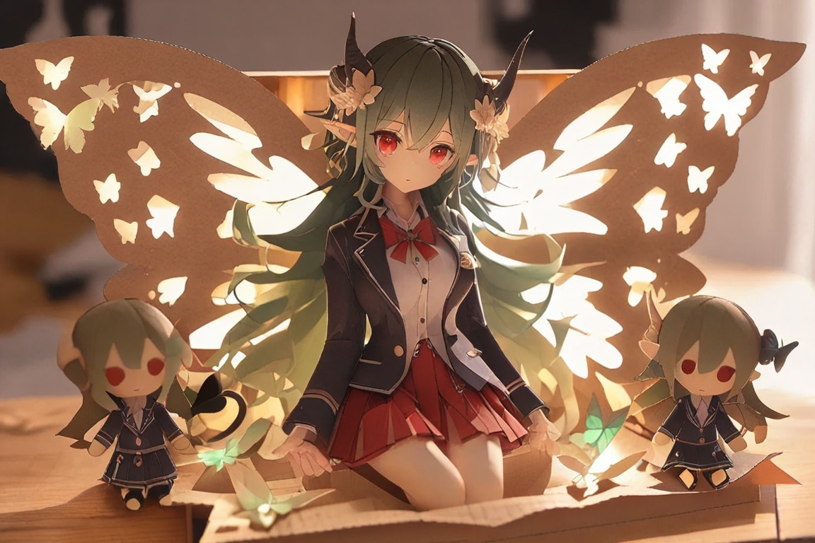 Solo Cardboard art,  paper crafts,  Blazer uniform on Tensor.Art