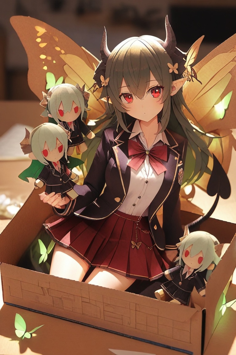 Cardboard art,  paper crafts,  Blazer uniform on Tensor.Art