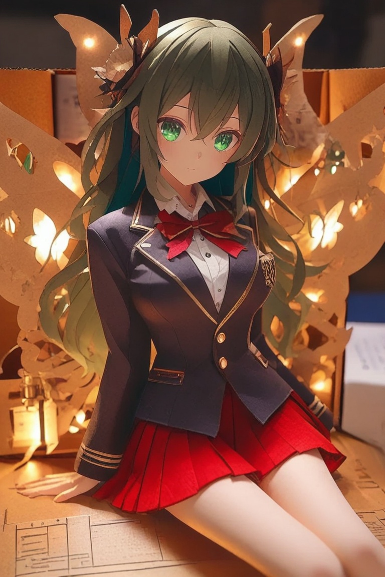 Cardboard art,  paper crafts,  Blazer uniform on Tensor.Art