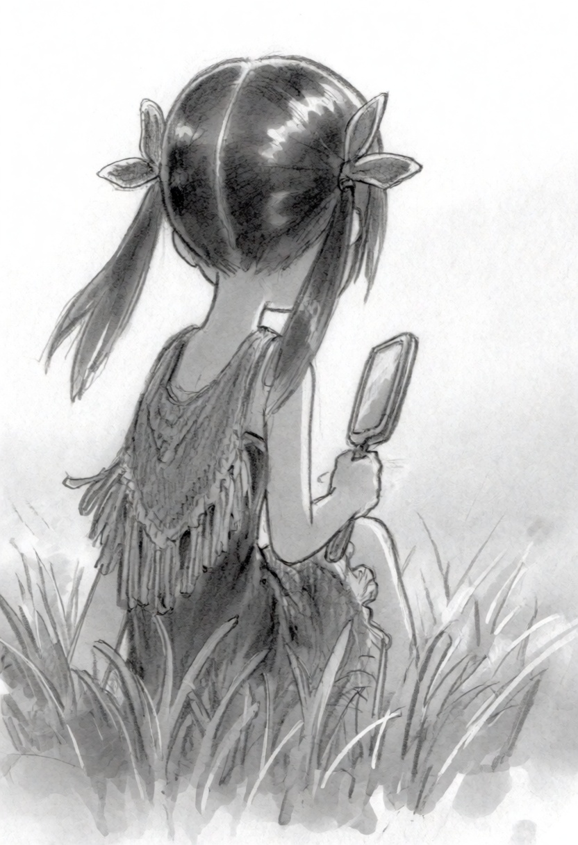 tsukushistyle,  A medium-full shot,  presented from a low-angle back view on Tensor.Art