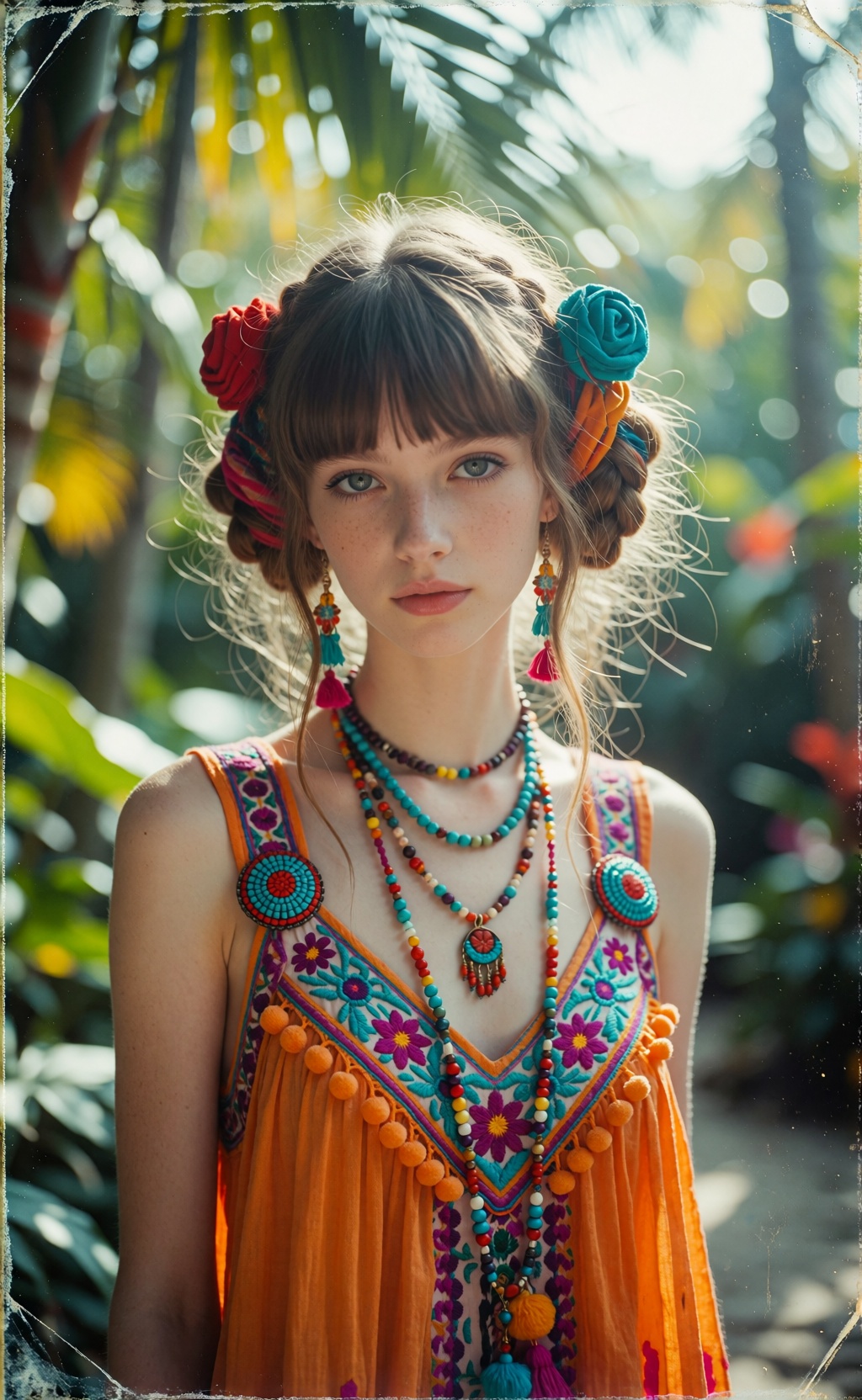 Capture a charmingly retro,  nostalgic scene using a Kodak Instamatic X-15F camera loaded with Fujifilm Instax Wide100 fil...