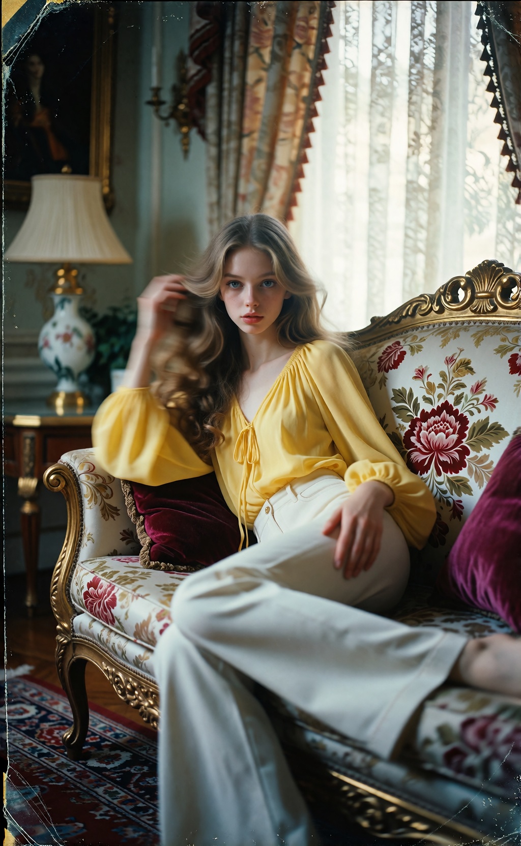Capture a nostalgic and intimate moment using a Kodak Instamatic X-15F camera loaded with Kodak Ektachrome 200 film,  comp...