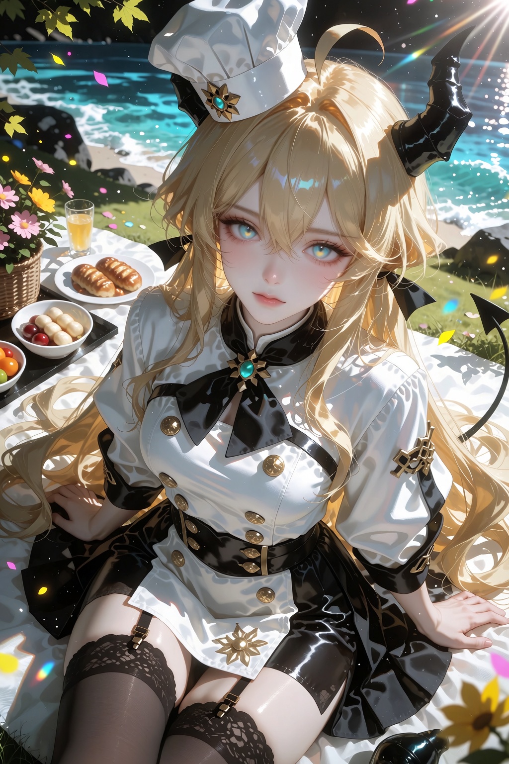 escoffier \(genshin impact\),  blonde hair,  ahoge by 月大魔王|The Moonly Demon King on Tensor.Art