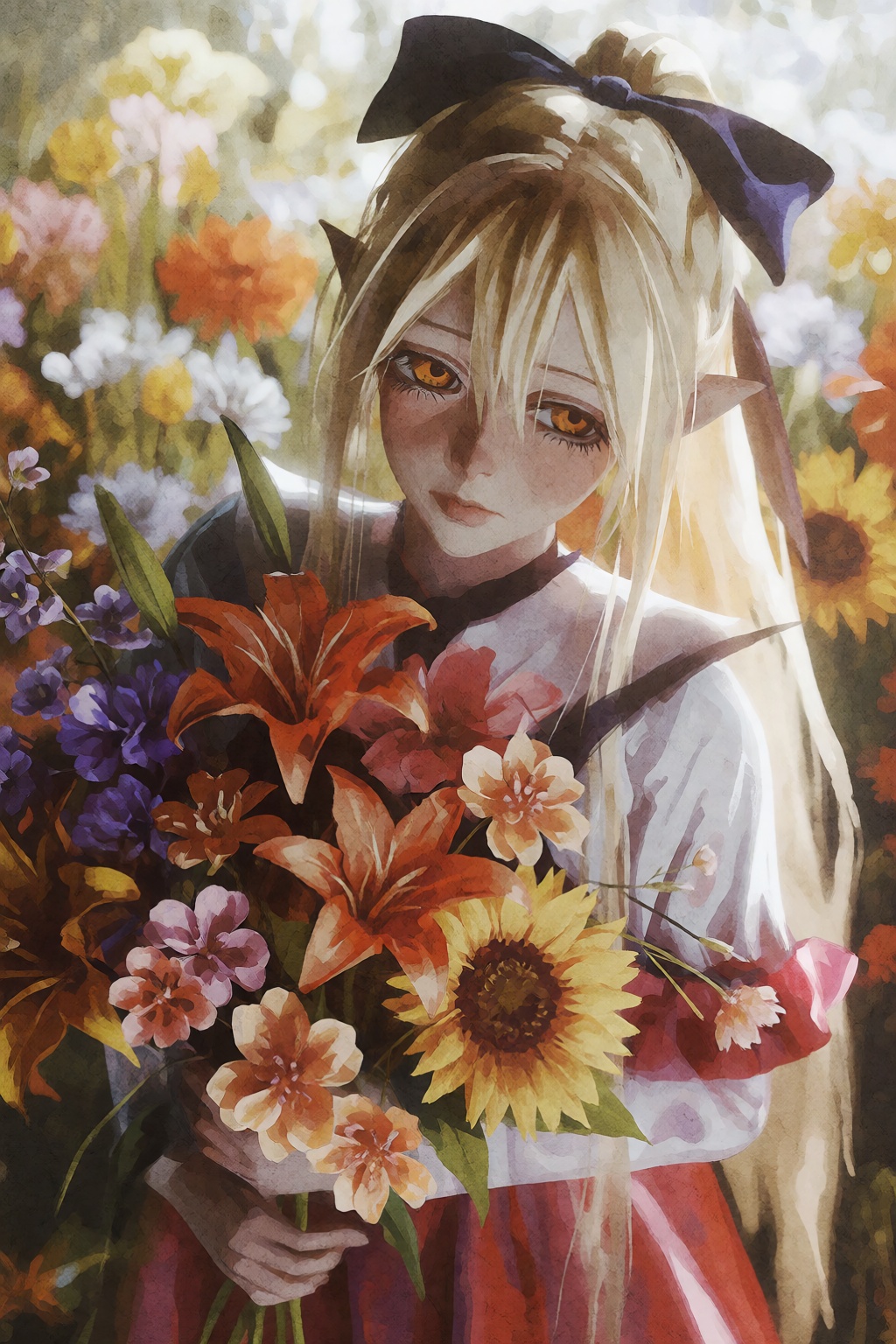4kiitopii4,  Pettalon,  a 18 years old female with a long blonde ponytail on Tensor.Art