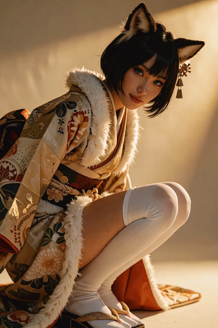 A masterpiece ultra-realistic high-end fashion photograph captured on Kodak Portra 800 analog film with rich organic film...