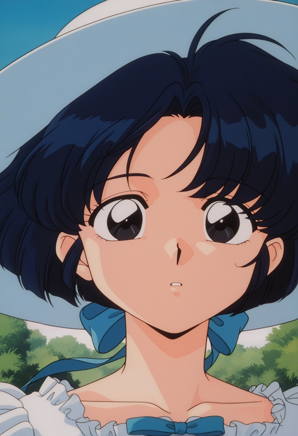 akaneova1,  1girl,  blue hair on Tensor.Art
